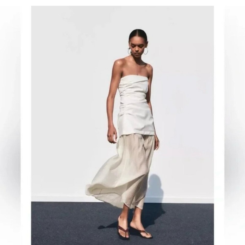 Zara Strapless Combination Dress